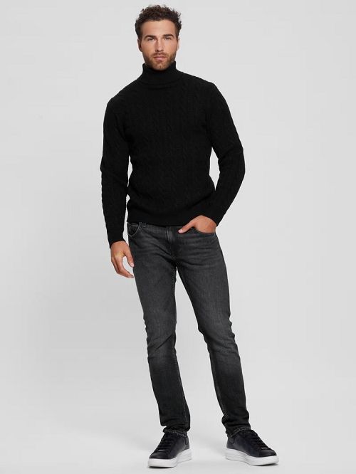 Guess Eco Ethan Turtleneck Sweater Negrii | GUESS-SN30890