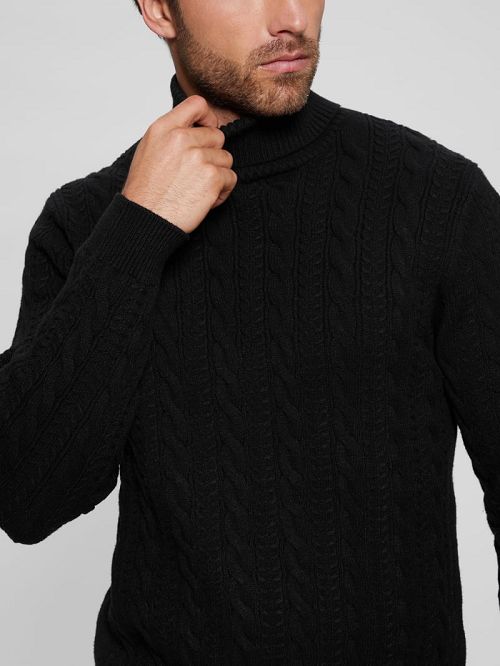 Guess Eco Ethan Turtleneck Sweater Negrii | GUESS-SN30890