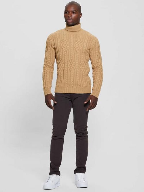 Guess Eco Evander Cable-Knit Sweater Bej | GUESS-SN31029