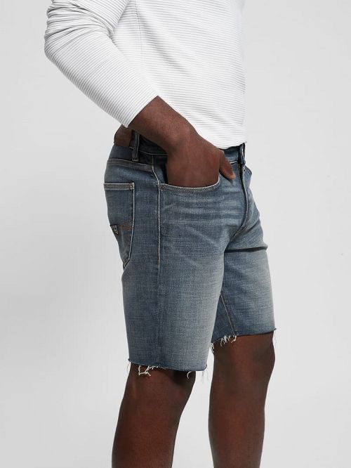 Guess Eco Faded Denim Shorts Albastri | GUESS-SN31371