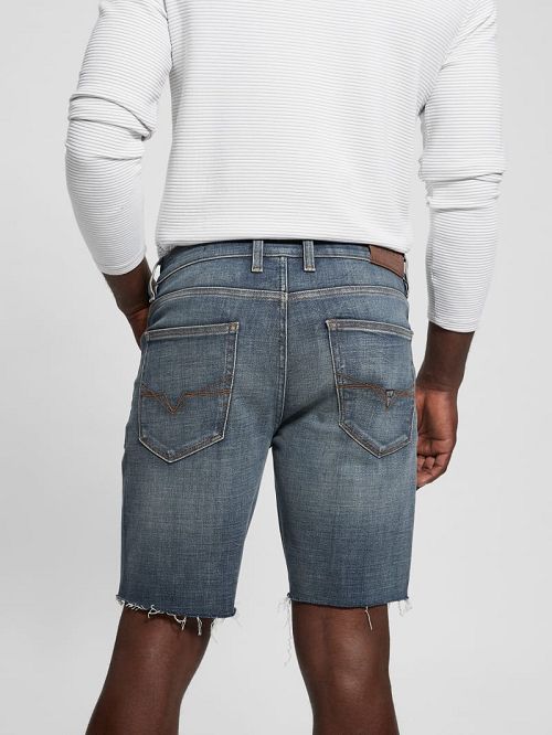 Guess Eco Faded Denim Shorts Albastri | GUESS-SN31371