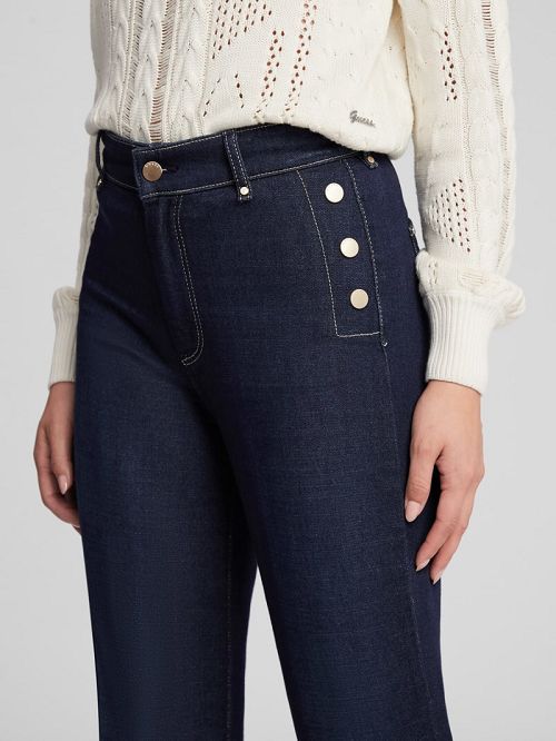 Guess Eco Faye Sailor Flared Jeans Albastri | GUESS-SN26568