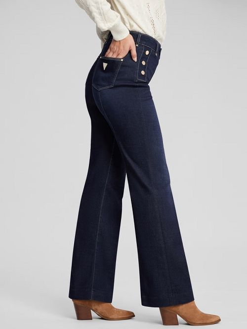 Guess Eco Faye Sailor Flared Jeans Albastri | GUESS-SN26568