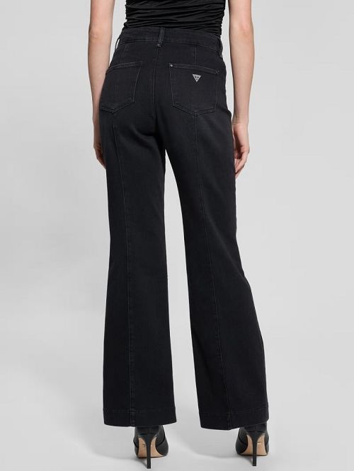 Guess Eco Faye Sailor Flared Jeans Negrii | GUESS-SN26657