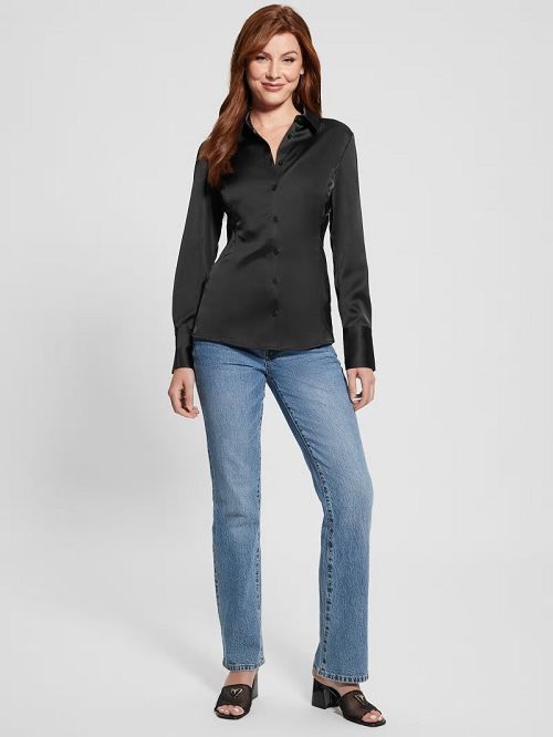 Guess Eco Fernanda Corset Top Negrii | GUESS-SN27534