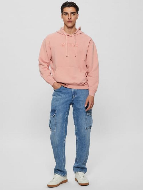 Guess Eco Finch Signature Hoodie Roz | GUESS-SN30996