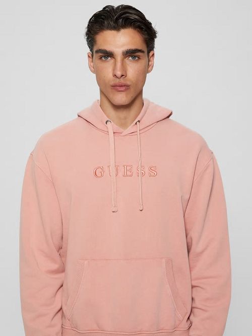 Guess Eco Finch Signature Hoodie Roz | GUESS-SN30996
