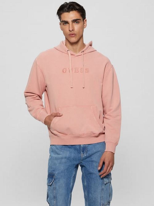 Guess Eco Finch Signature Hoodie Roz | GUESS-SN30996