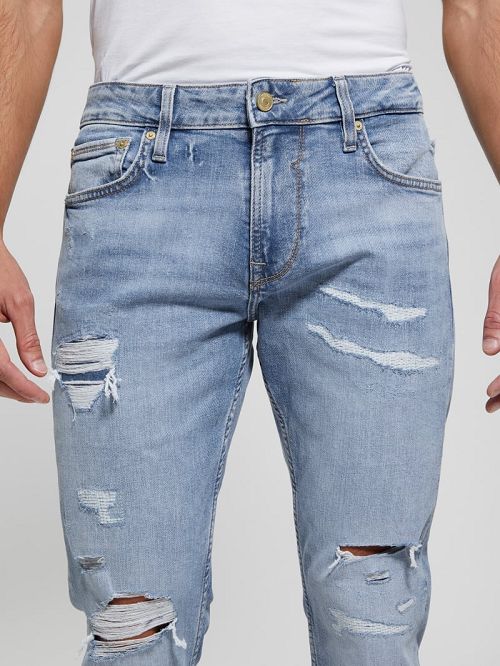 Guess Eco Finnley Tapered Jeans Albastri | GUESS-SN30435
