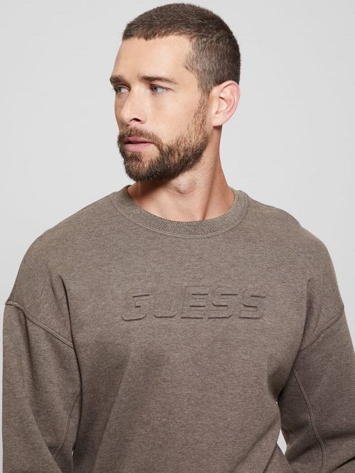 Guess Eco Fleece Crewneck Sweatshirt Maro | GUESS-SN31578