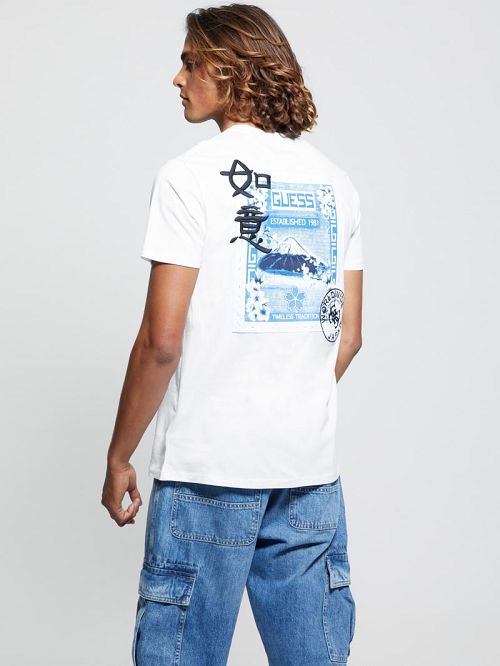 Guess Eco Fuji Stamp Tee Albi | GUESS-SN30676