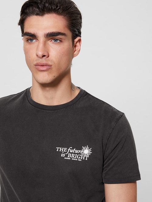 Guess Eco Future Is Bright Tee Negrii | GUESS-SN30651