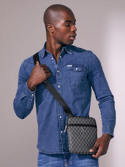 Guess Eco G Wave Crossbody Negrii | GUESS-SN31731