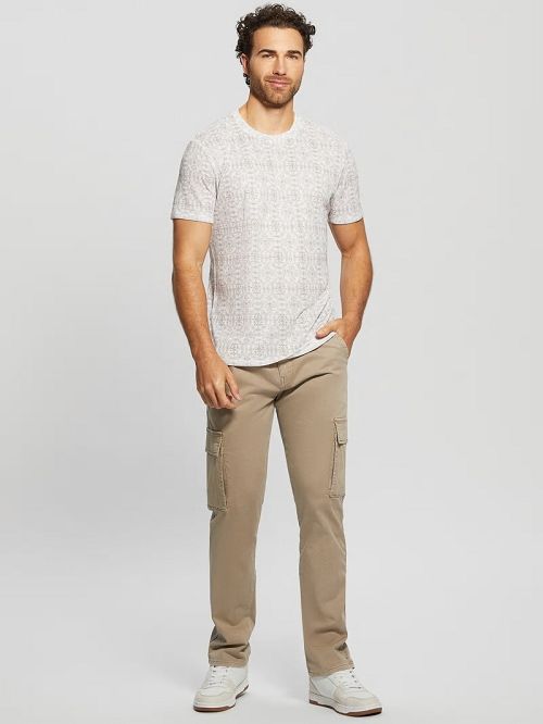 Guess Eco Gauze Crewneck Tee Albi | GUESS-SN30527
