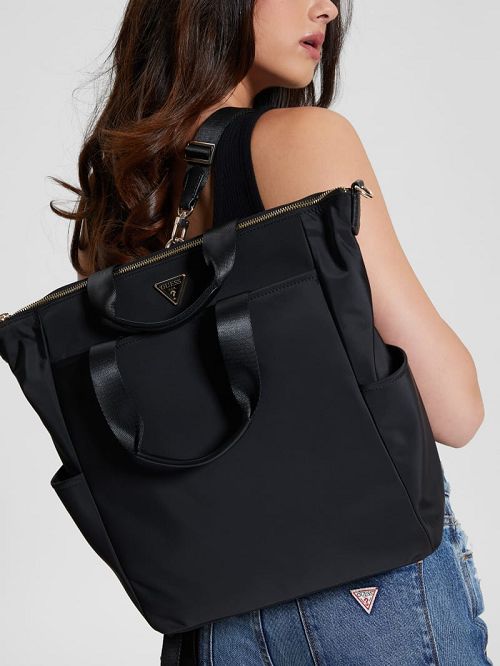 Guess Eco Gemma Convertible Tote Backpack Negrii | GUESS-SN29490