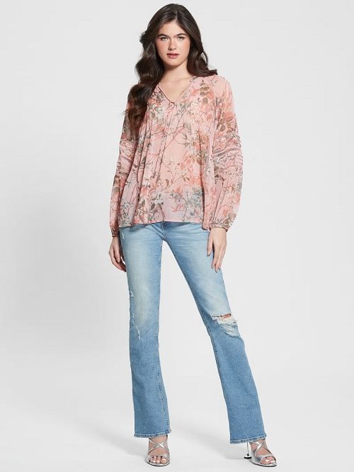 Guess Eco Gilda Printed Top Roz | GUESS-SN27152