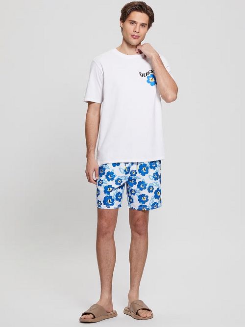 Guess Eco Hibiscus Swim Trunks Albastri | GUESS-SN31602