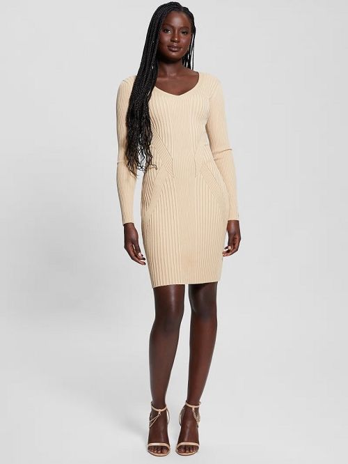 Guess Eco Isabella Sweater Dress Bej | GUESS-SN27029