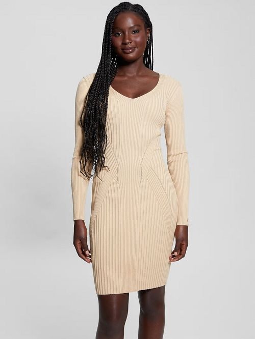 Guess Eco Isabella Sweater Dress Bej | GUESS-SN27029