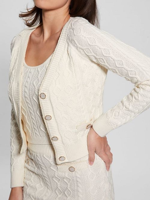 Guess Eco Isabelle Sweater Cardigan Albi | GUESS-SN27823