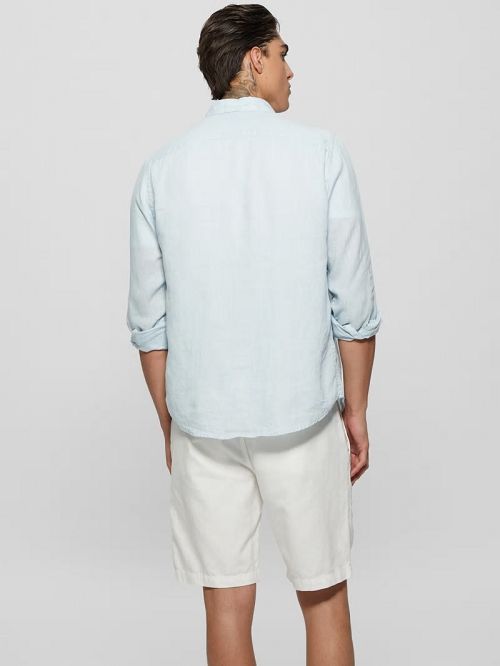 Guess Eco Island Linen Shirt Albastri | GUESS-SN31085