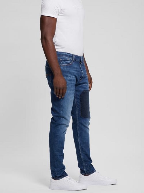 Guess Eco James Tapered Denim Jeans Albastri | GUESS-SN30352