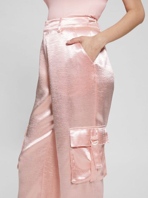 Guess Eco Jamie Satin Cargo Pants Roz | GUESS-SN28202
