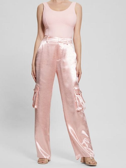 Guess Eco Jamie Satin Cargo Pants Roz | GUESS-SN28202