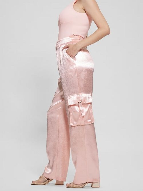 Guess Eco Jamie Satin Cargo Pants Roz | GUESS-SN28202