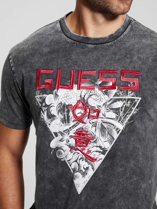 Guess Eco Japanese Tee Negrii | GUESS-SN30642