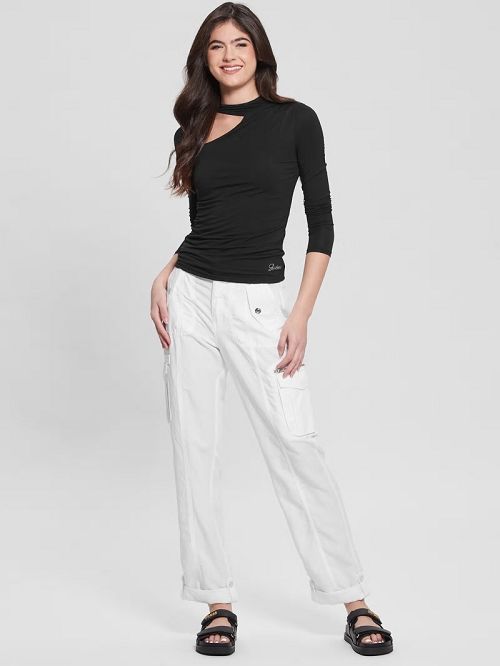 Guess Eco Jenna Cutout Top Negrii | GUESS-SN27110