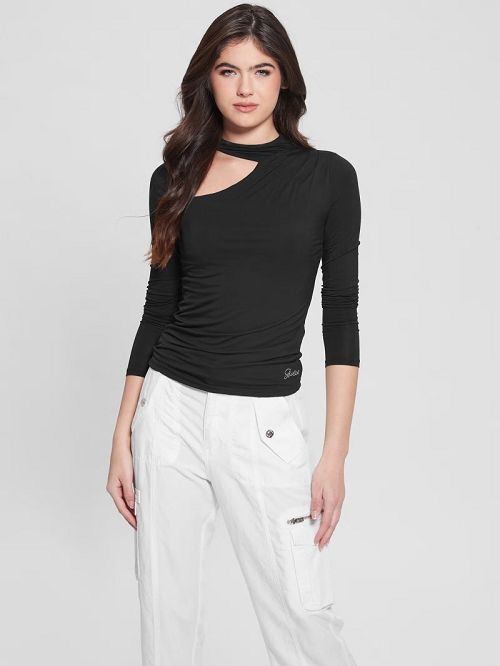 Guess Eco Jenna Cutout Top Negrii | GUESS-SN27110