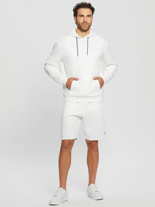 Guess Eco Jessen Scuba Hoodie Albi | GUESS-SN31539