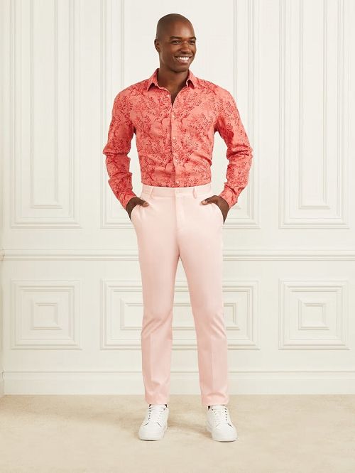 Guess Eco Joe Linen Shirt Rosii | GUESS-SN31261