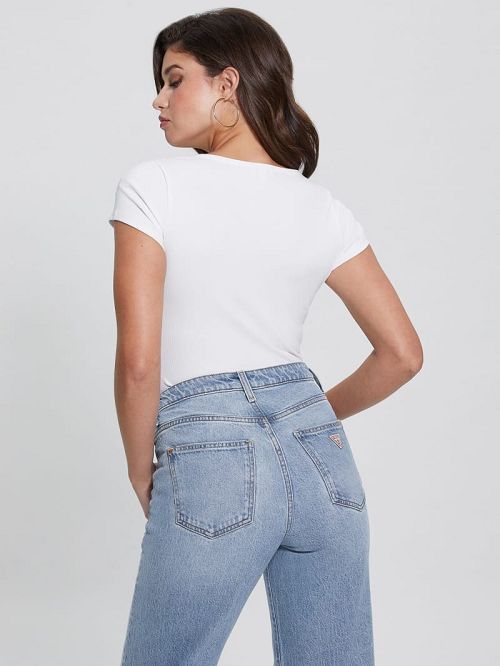 Guess Eco Karlee Henley Tee Albi | GUESS-SN27549