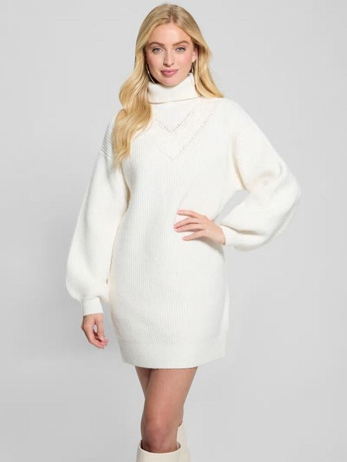 Guess Eco Katie Turtleneck Sweater Dress Albi | GUESS-SN26873