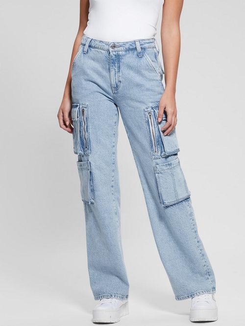 Guess Eco Kori Cargo Jeans Albastri | GUESS-SN26660