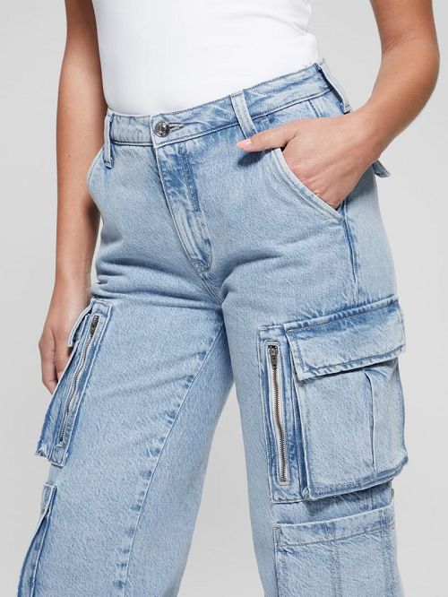 Guess Eco Kori Cargo Jeans Albastri | GUESS-SN28328