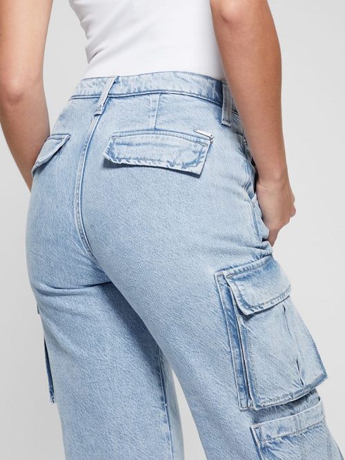 Guess Eco Kori Cargo Jeans Albastri | GUESS-SN28328