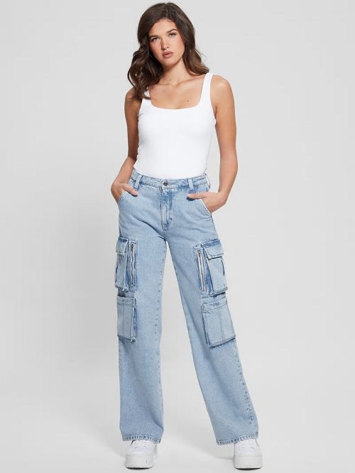 Guess Eco Kori Cargo Jeans Albastri | GUESS-SN28328