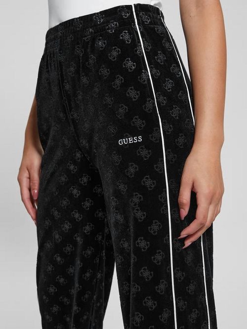 Guess Eco Krissy Velvet Active Pants Negrii | GUESS-SN28279