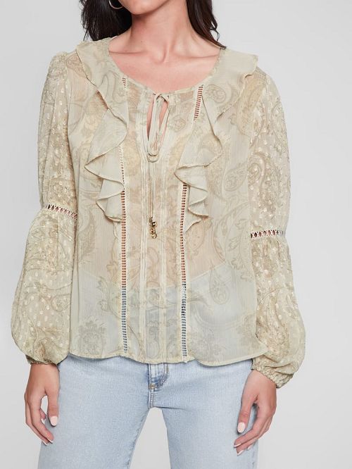 Guess Eco Laila Top Bej | GUESS-SN27597