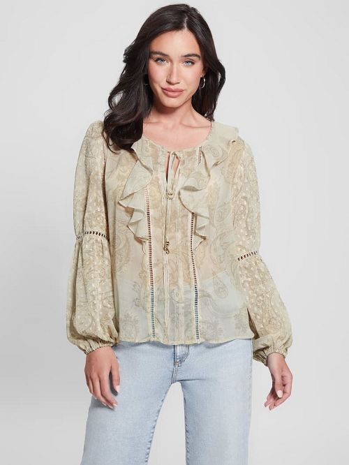 Guess Eco Laila Top Bej | GUESS-SN27597