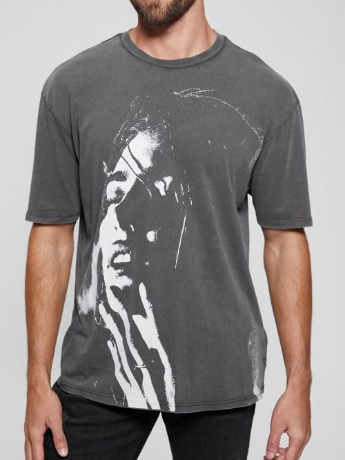 Guess Eco Late Nights Crewneck Tee Gri | GUESS-SN30705