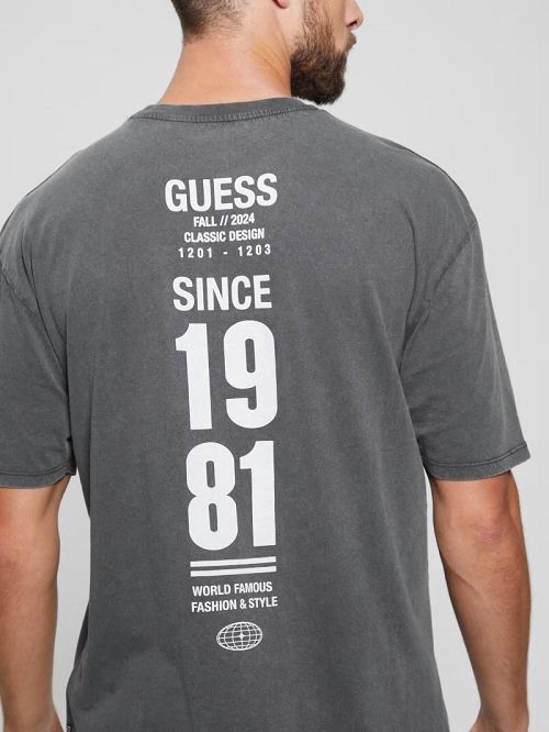 Guess Eco Late Nights Crewneck Tee Gri | GUESS-SN30705