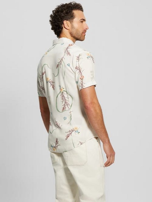 Guess Eco Leaves Shirt Bej | GUESS-SN31190