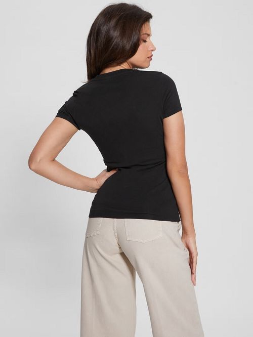 Guess Eco Leo Signature Triangle Tee Negrii | GUESS-SN27166