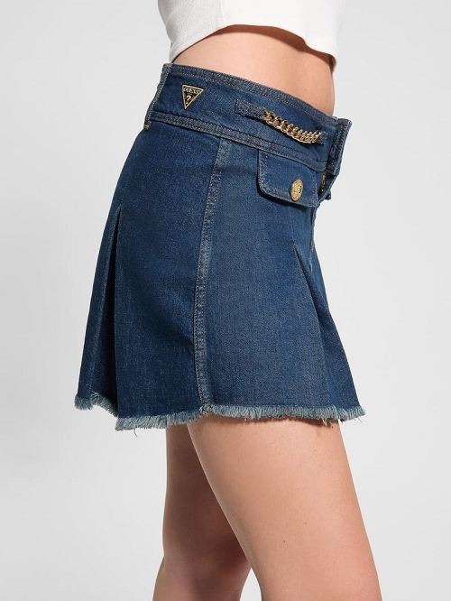 Guess Eco Lily Chain Skirt Albastri | GUESS-SN28161