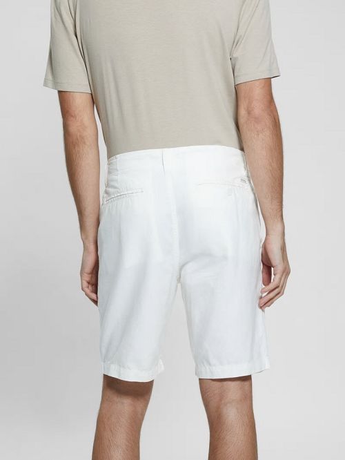 Guess Eco Linen Slub Shorts Albi | GUESS-SN31357