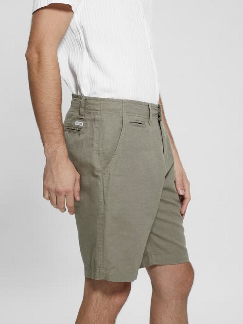 Guess Eco Linen Slub Shorts Maro | GUESS-SN31355